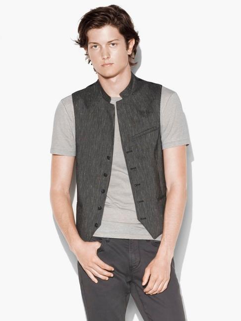 John Varvatos Striped Vest