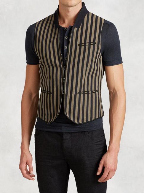 John Varvatos Slim Fit Stripe Vest