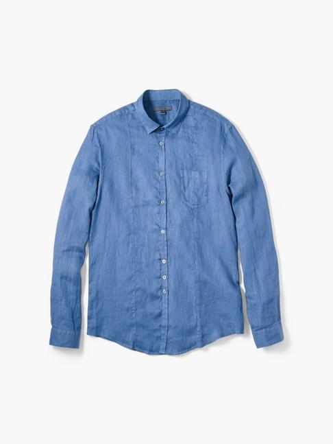 John Varvatos Linen Printed Shirt