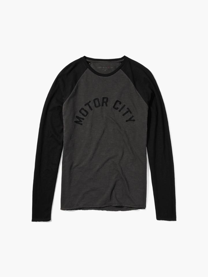 John Varvatos Motor City Raglan Tee Grey Size: M