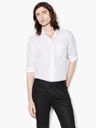John Varvatos Slim Fit Rolled Sleeve Shirt White Size: Xs