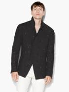 John Varvatos Paint Splatter Jacket Black Size: 44