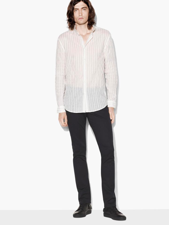John Varvatos Stand-collar Shirt White Size: Xs