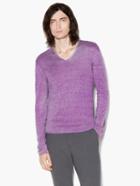 John Varvatos Artisan V-neck Sweater Dry Lavender Size: Xs