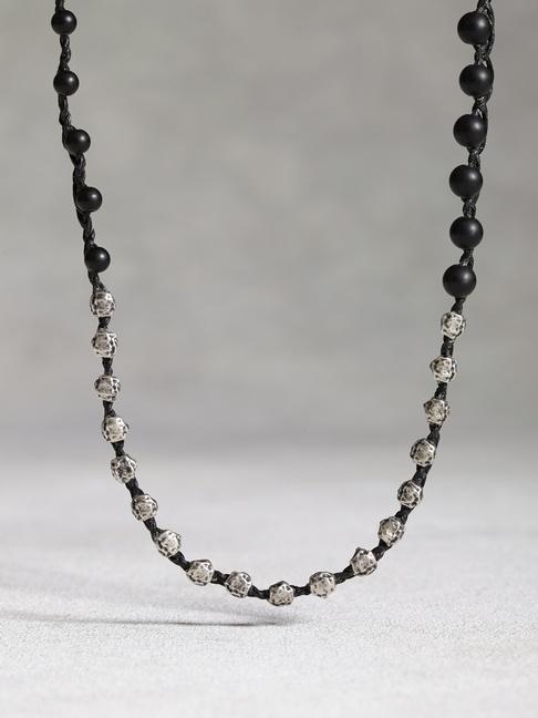 John Varvatos Black Onyx Beaded Necklace