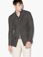 John Varvatos Asymmetric Jacket Black Velvet Size: 44
