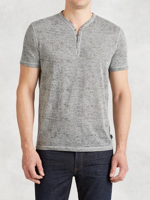 John Varvatos Snap & Eyelet Henley