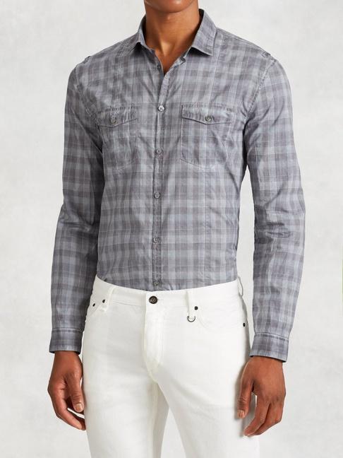 John Varvatos Cotton Military Shirt