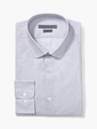 John Varvatos Trim Fit Dress Shirt W/stella Collar Black/white Size: 15.5r