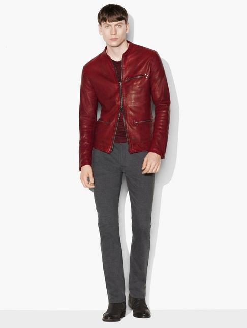 John Varvatos Burnished Leather Jacket