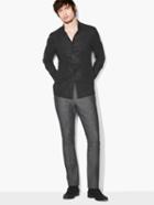 John Varvatos Coated Stand-collar Shirt Black Size: S