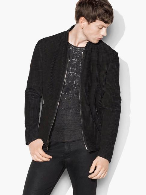 John Varvatos Laser-cut Leather Jacket