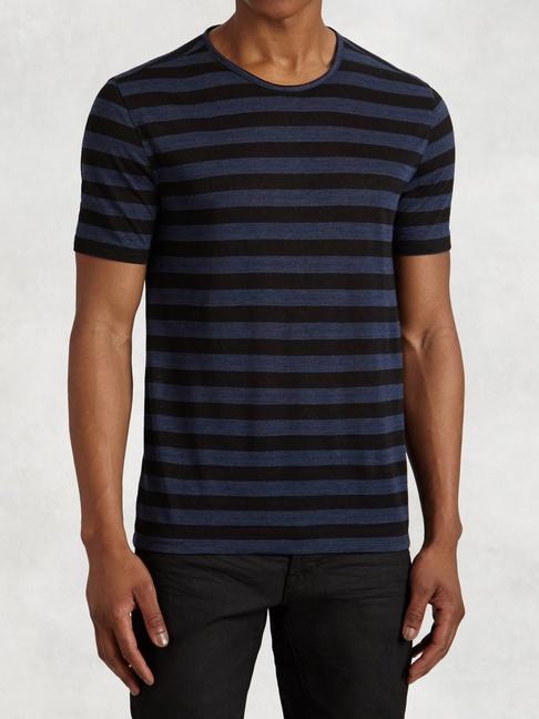 John Varvatos Striped Crewneck