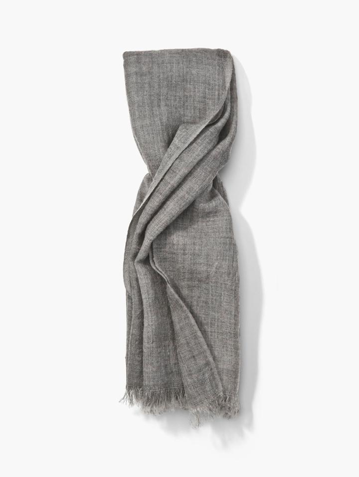 John Varvatos Wool Striated Scarf Derby Black