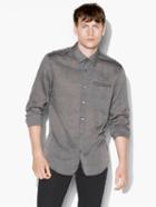John Varvatos Roll-up Sleeves Shirt Grey Heather Size: Xs