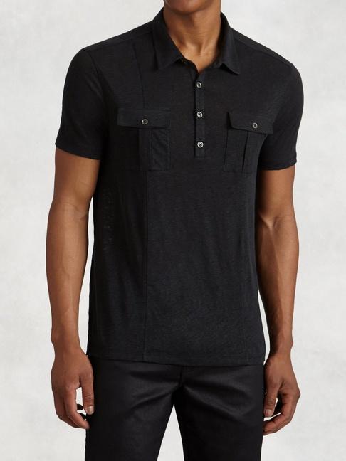 John Varvatos French Linen Polo