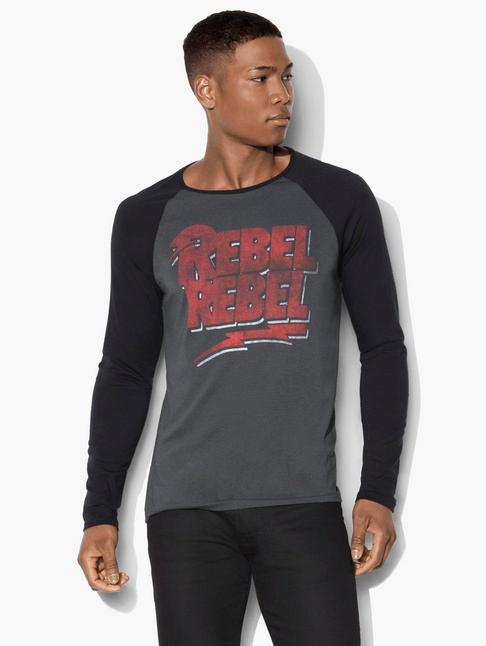 John Varvatos Bowie Rebel Rebel Raglan Tee