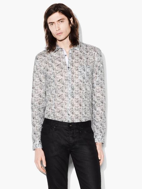 John Varvatos Abstract Leaf Shirt