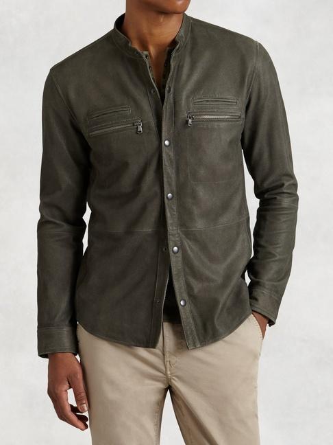 John Varvatos Goat Suede Double Zip Jacket