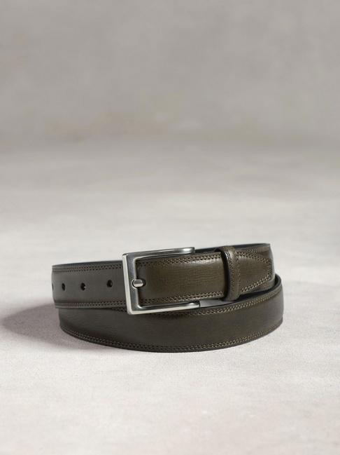 John Varvatos Double Stitch Panel Belt W/ Sq Harness  Size: 36