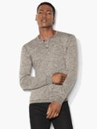 John Varvatos Henley Sweater With Stitched Details