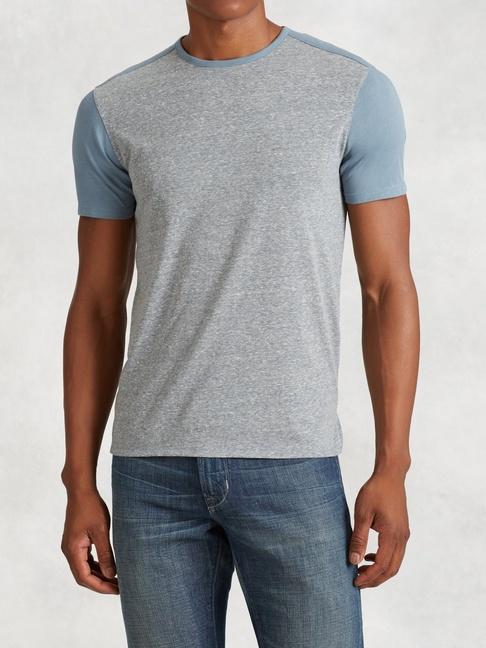 John Varvatos Cotton Contrast Crewneck