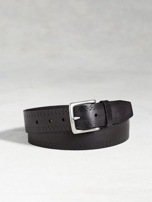 John Varvatos Leather Double Perforated Belt