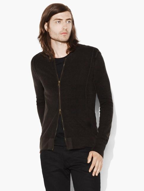 John Varvatos Silk Cashmere Sweater Jacket