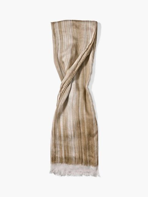 John Varvatos Woven Crinkled Patterned Scarf Light Ghurka