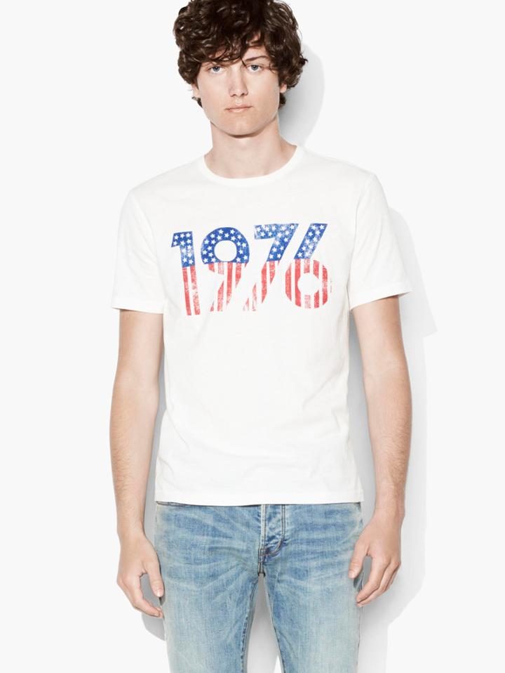 John Varvatos 1976 Tee Optic White Size: S