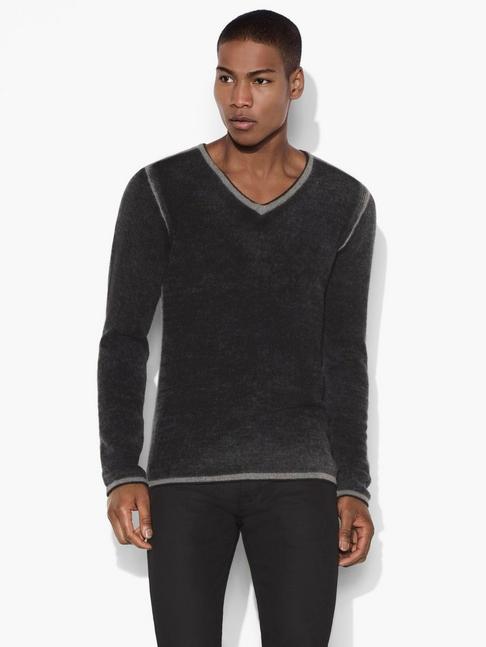 John Varvatos Merino Wool V-neck Sweater