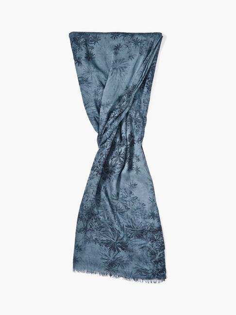 John Varvatos Woven Floral Scarf Indigo Heather