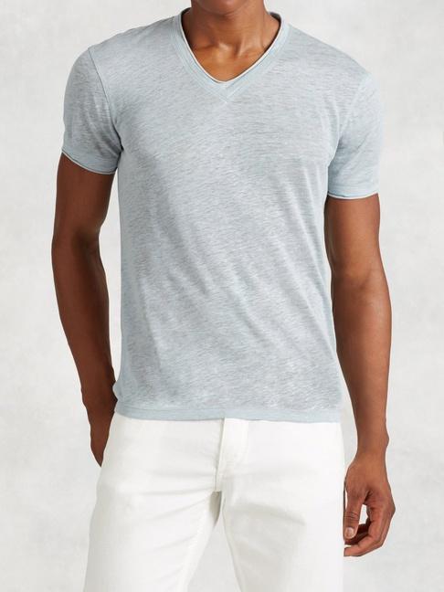 John Varvatos Linen V-neck Tee