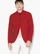 John Varvatos Multi-button Jacket Burgundy Size: 46