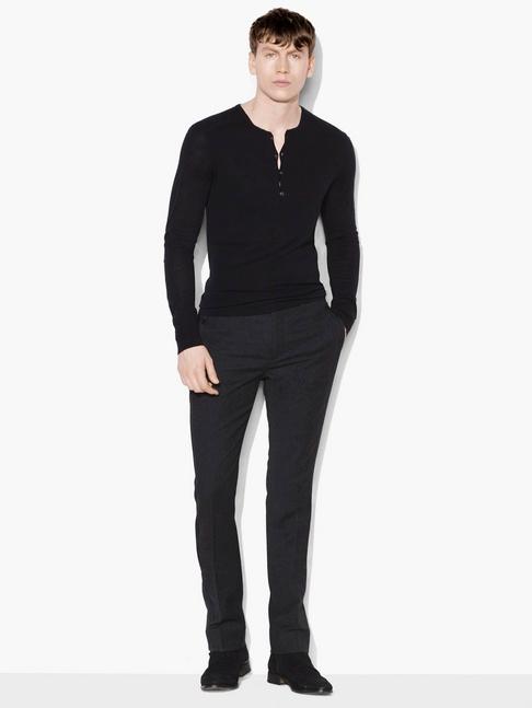 John Varvatos Silk & Cashmere Henley Sweater