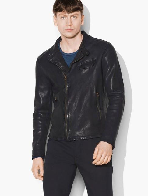 John Varvatos Leather Motocross Jacket