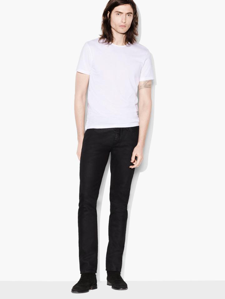 John Varvatos Pima Cotton Crewneck White Size: Xs