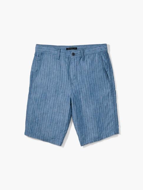 John Varvatos Linen Striped Shorts