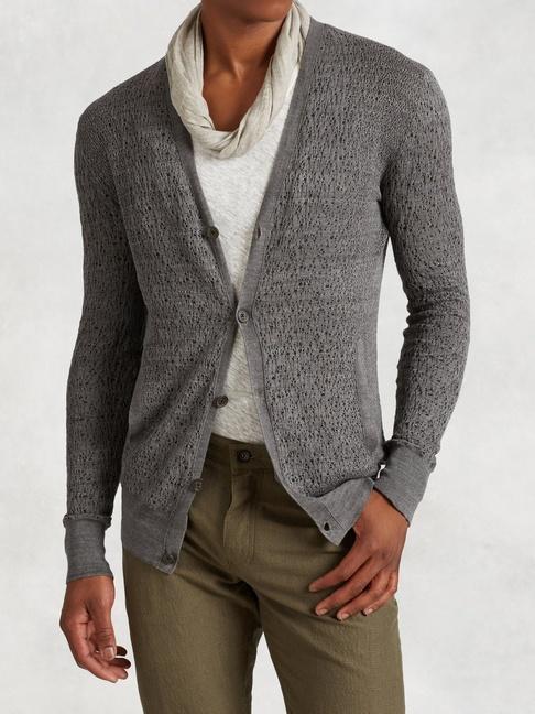 John Varvatos Linen Cotton Cardigan