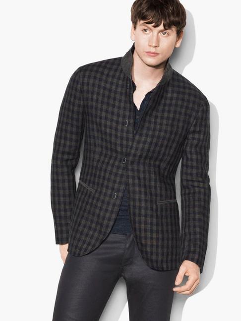John Varvatos Vintage Check Hook & Bar Jacket