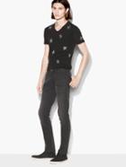 John Varvatos Studded Wight Jean Charcoal Size: 30