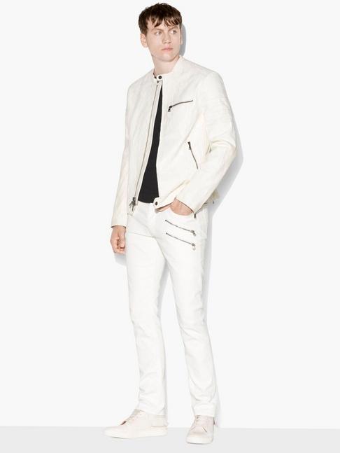 John Varvatos Off-white Moto Jacket