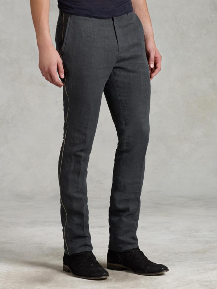 John Varvatos Side Seam Zippr Pant Grey Size: 29 Rg