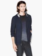 John Varvatos Nylon Bomber Jacket Marine Size: Xs
