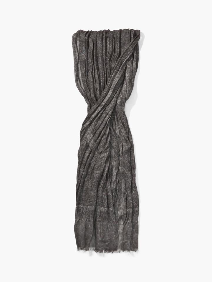 John Varvatos Woven Paisley Patterned Scarf Bluestone