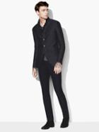 John Varvatos Floral Jacquard Jacket Midnight Size: 50
