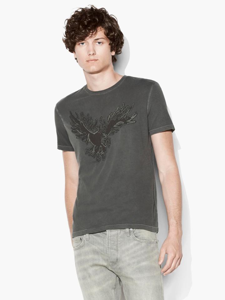 John Varvatos Thunderbird Tee Blk Gry Twd Size: S