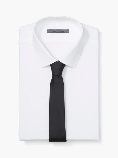 John Varvatos Solid Skinny Tie Indigo Heather