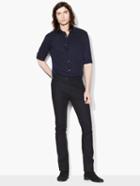 John Varvatos Slim Fit Rolled Sleeve Shirt Midnight Size: Xs