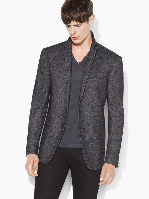 John Varvatos Basketweave Notch Lapel Jacket